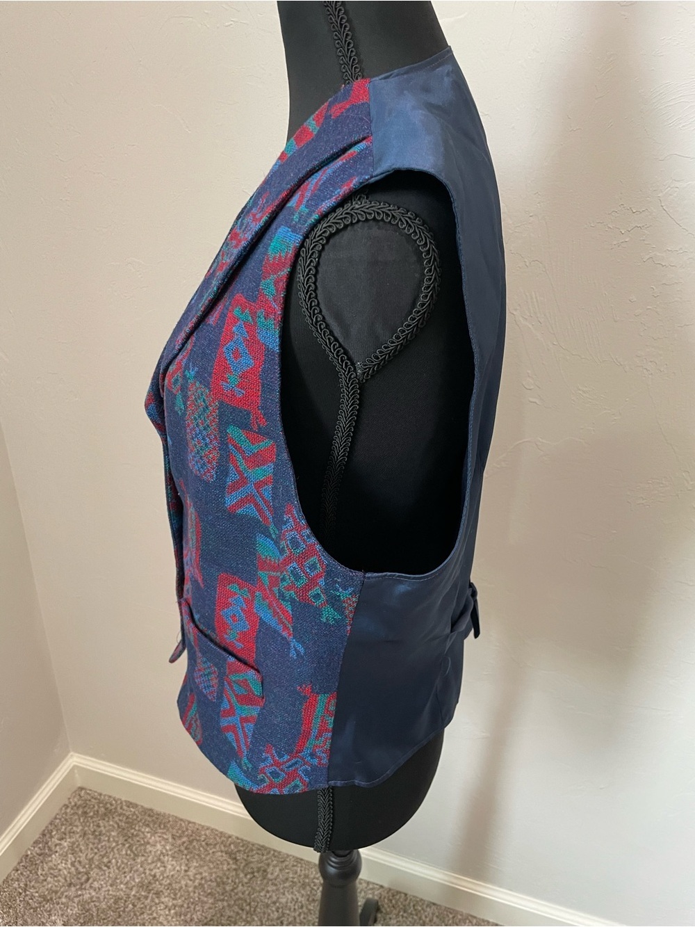 Vintage Pendleton Women’s Blue & Red Wool Vest Size 8 Knockabout - Picture 3 of 5
